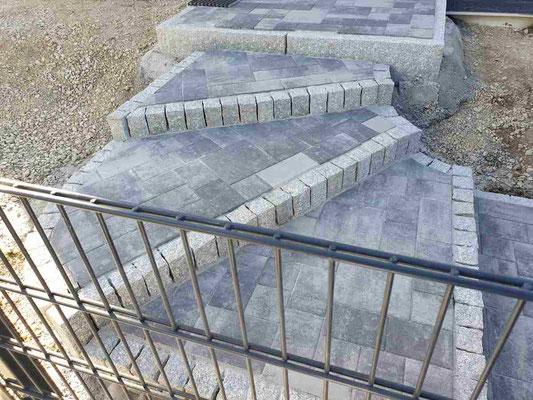 6 Treppenbau: Neugestaltung Treppe und Pflaster